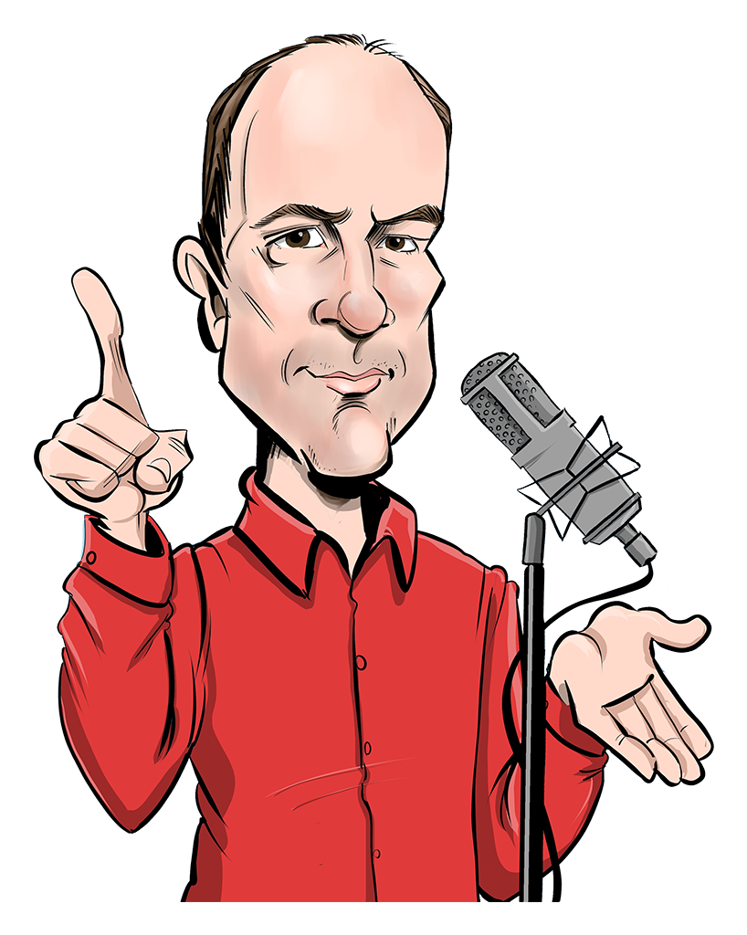 Alan with a mic